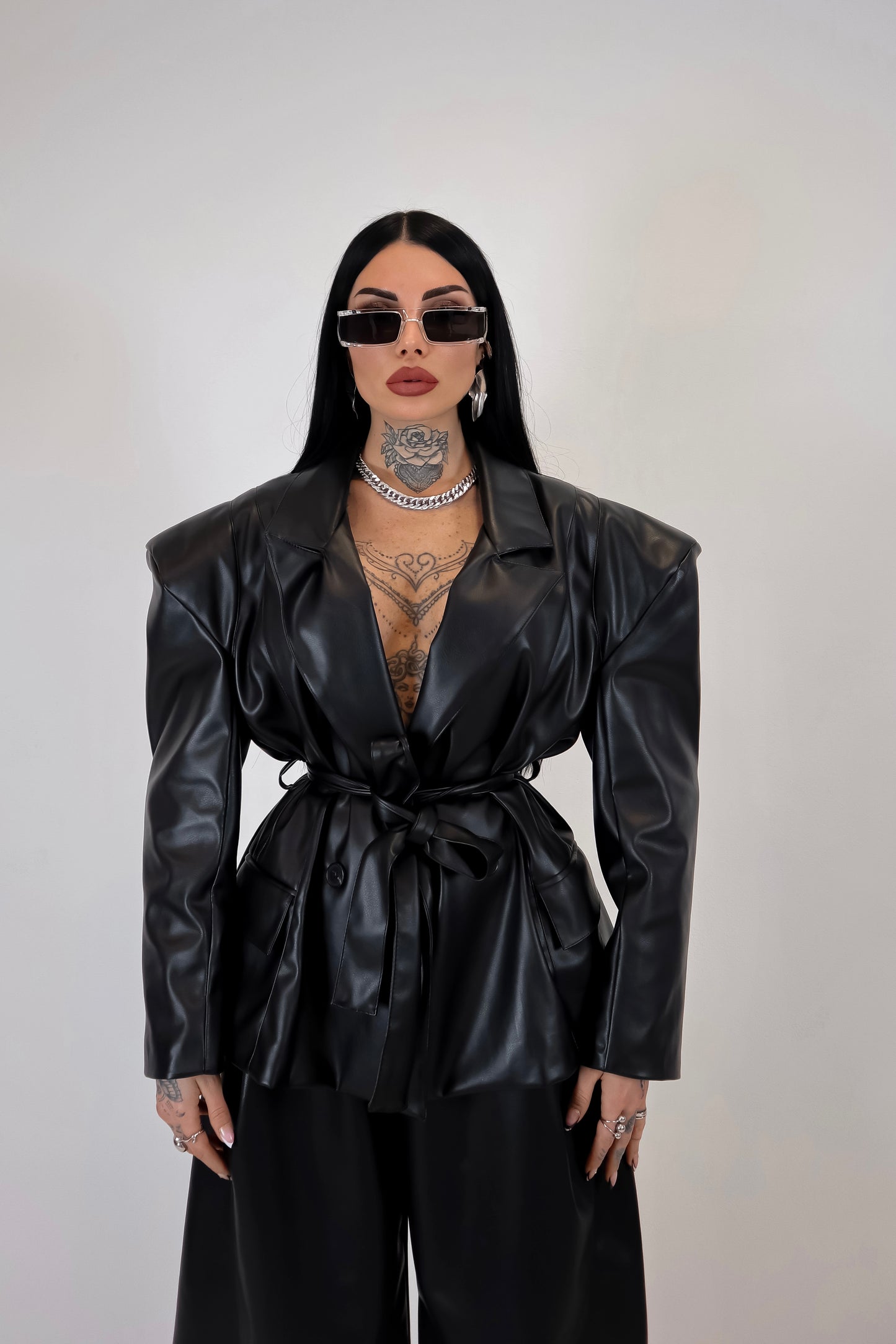 Giacca Ecopelle Alysia - Nero