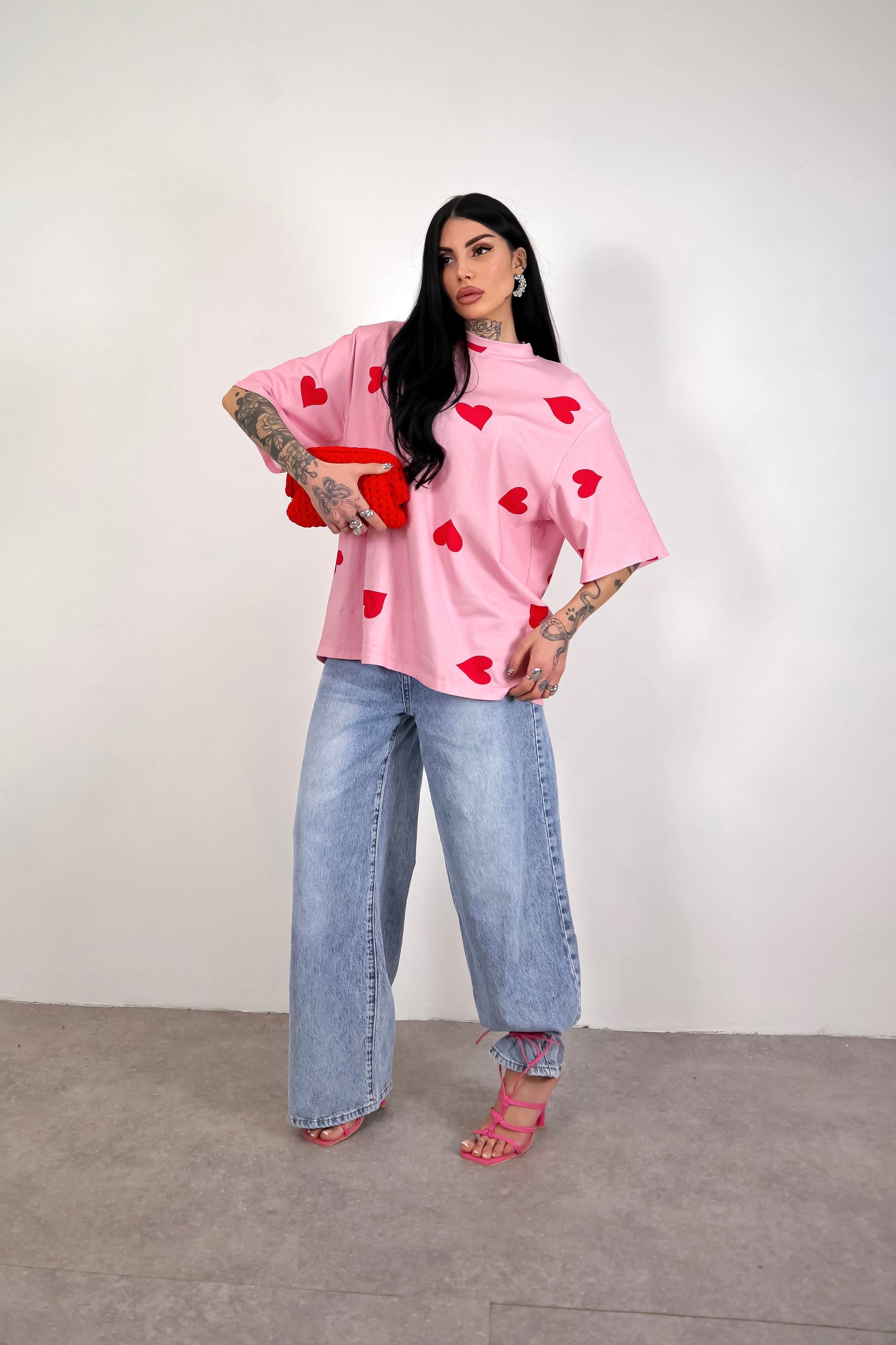 T-Shirt Cuori - Rosa