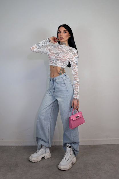 Top Coprispalle Pizzo - Bianco