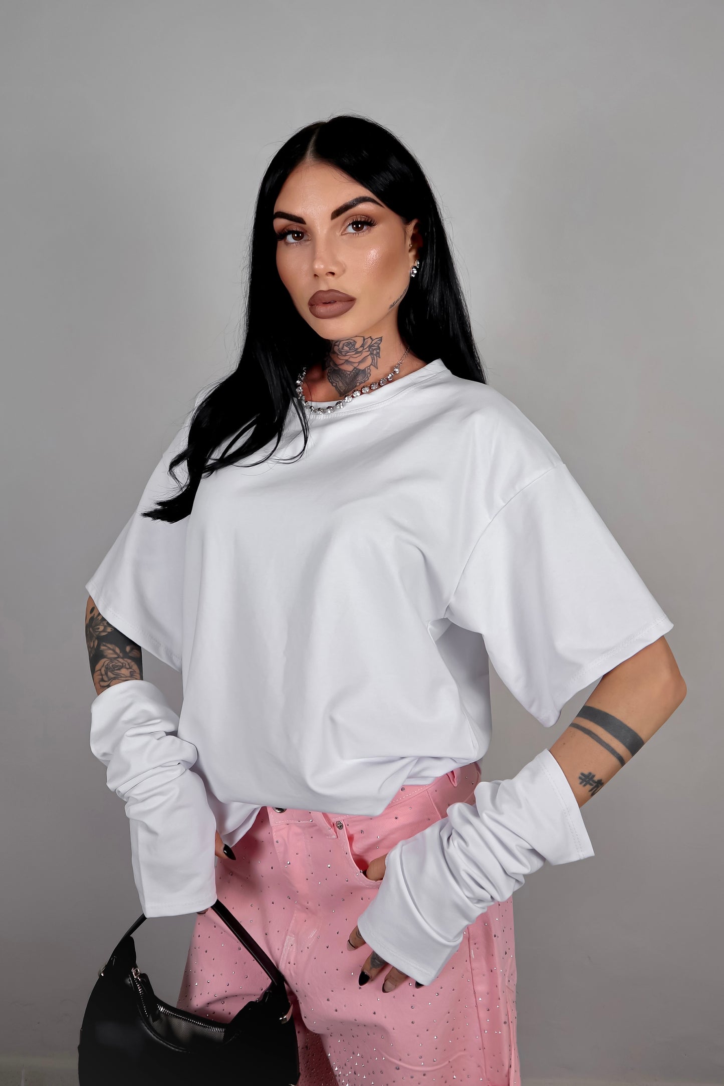 T-Shirt Manicotti - Bianco