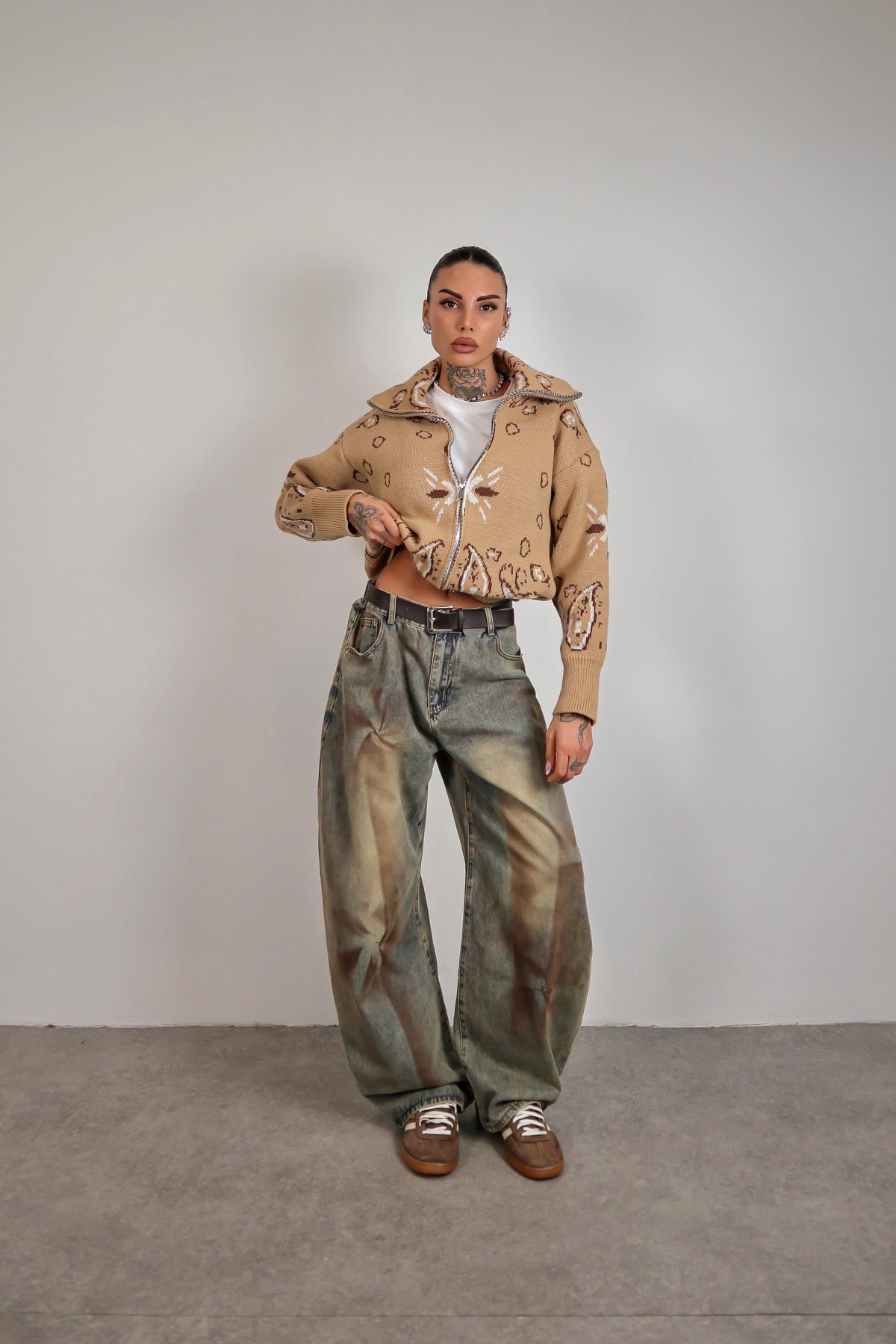 Cardigan Bandana - Beige