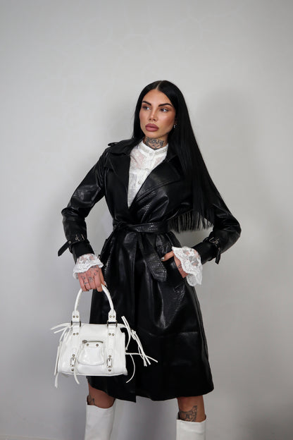 Trench Ecopelle Snake - Nero