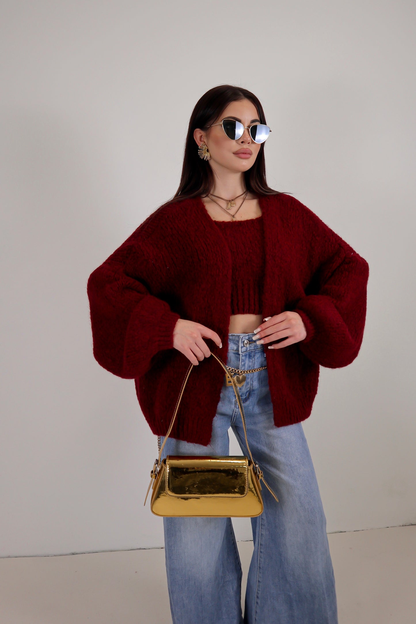Set Cardigan Judy - Bordeaux