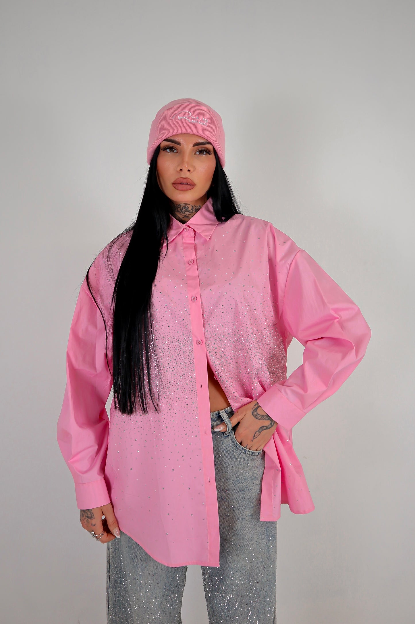 Camicia Strass - Rosa