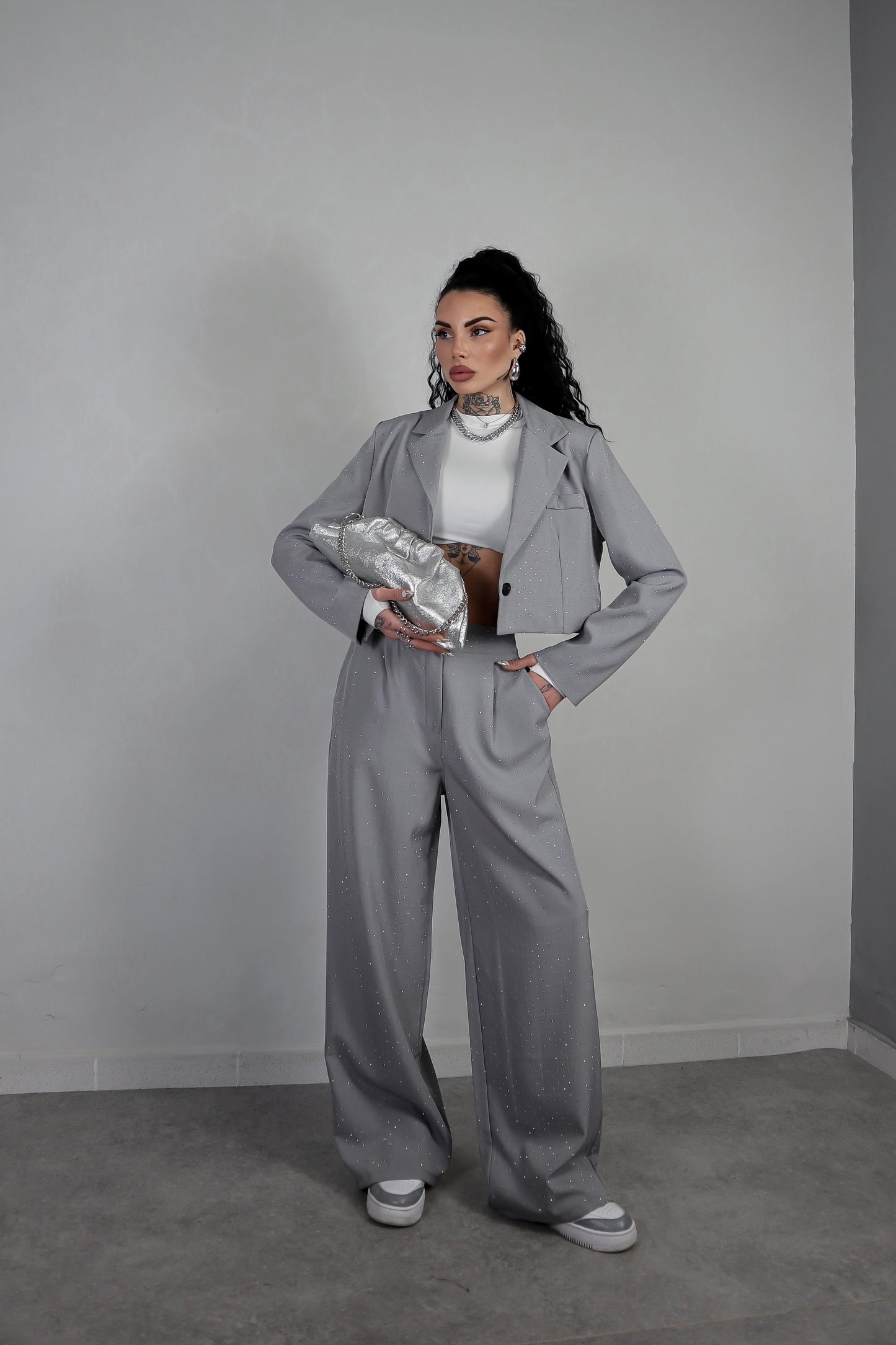 Tailleur Bling - Grigio