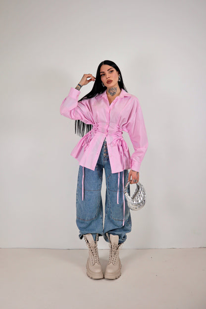 Camicia Stringhe - Rosa