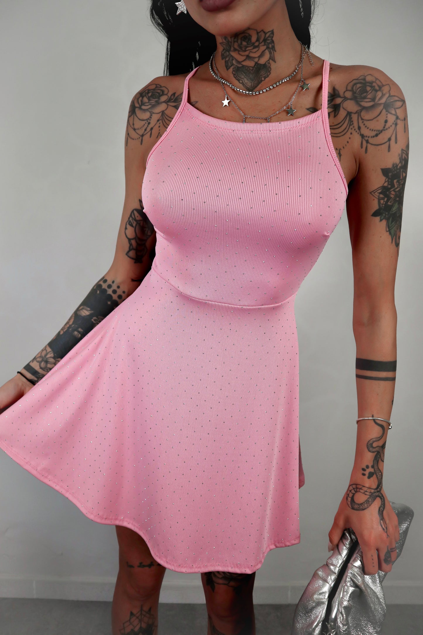 Abito Strass Cloè - Rosa