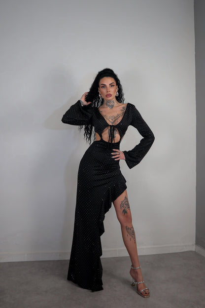 Abito Strass Bonita - Nero