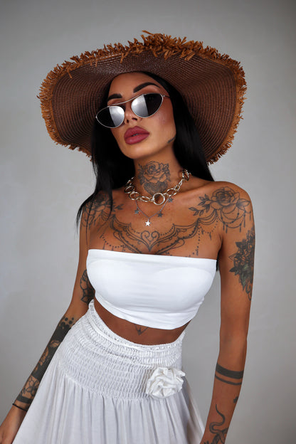 Top a fascia Anita - Bianco