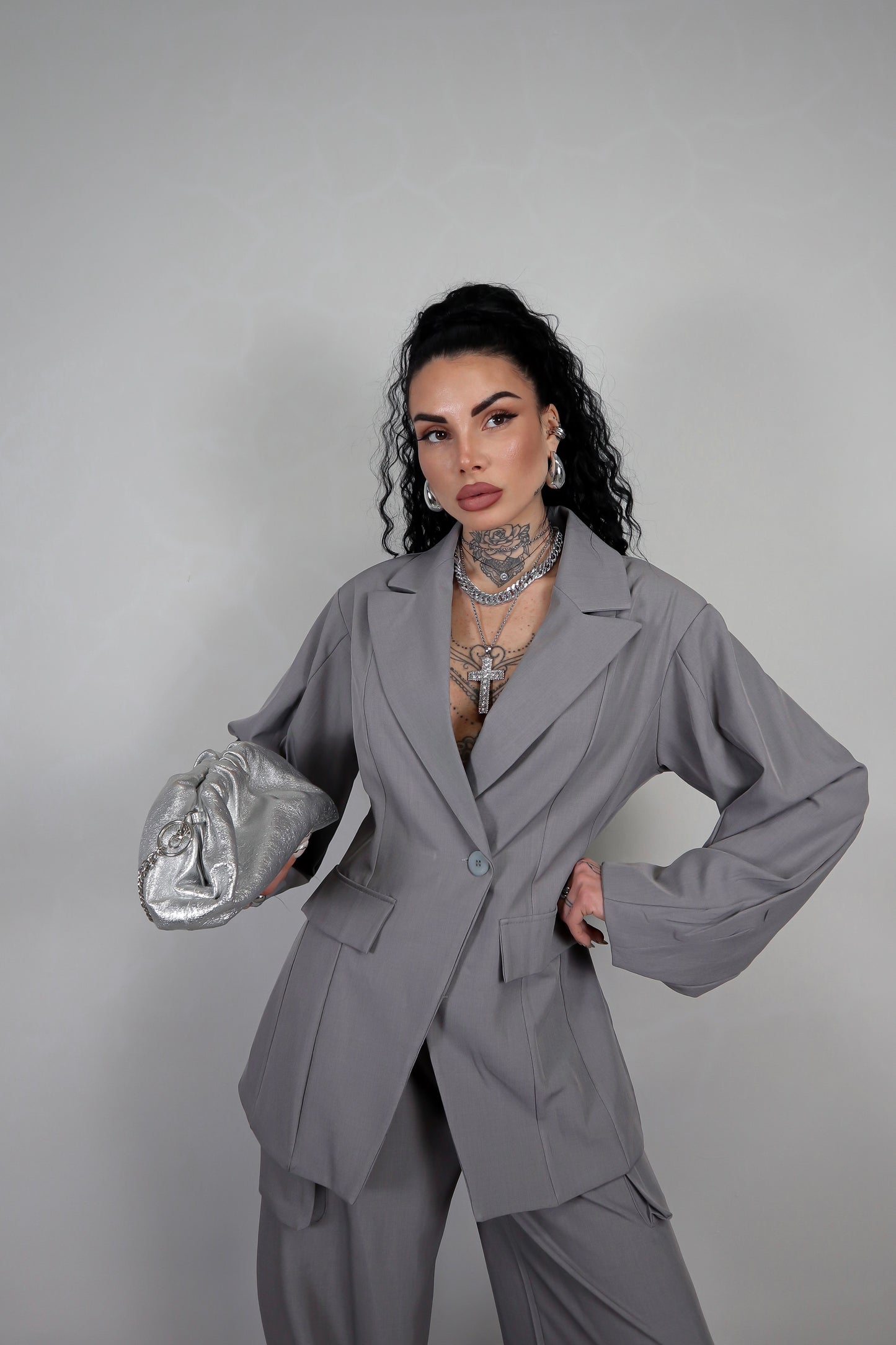 Tailleur Cargo - Grigio