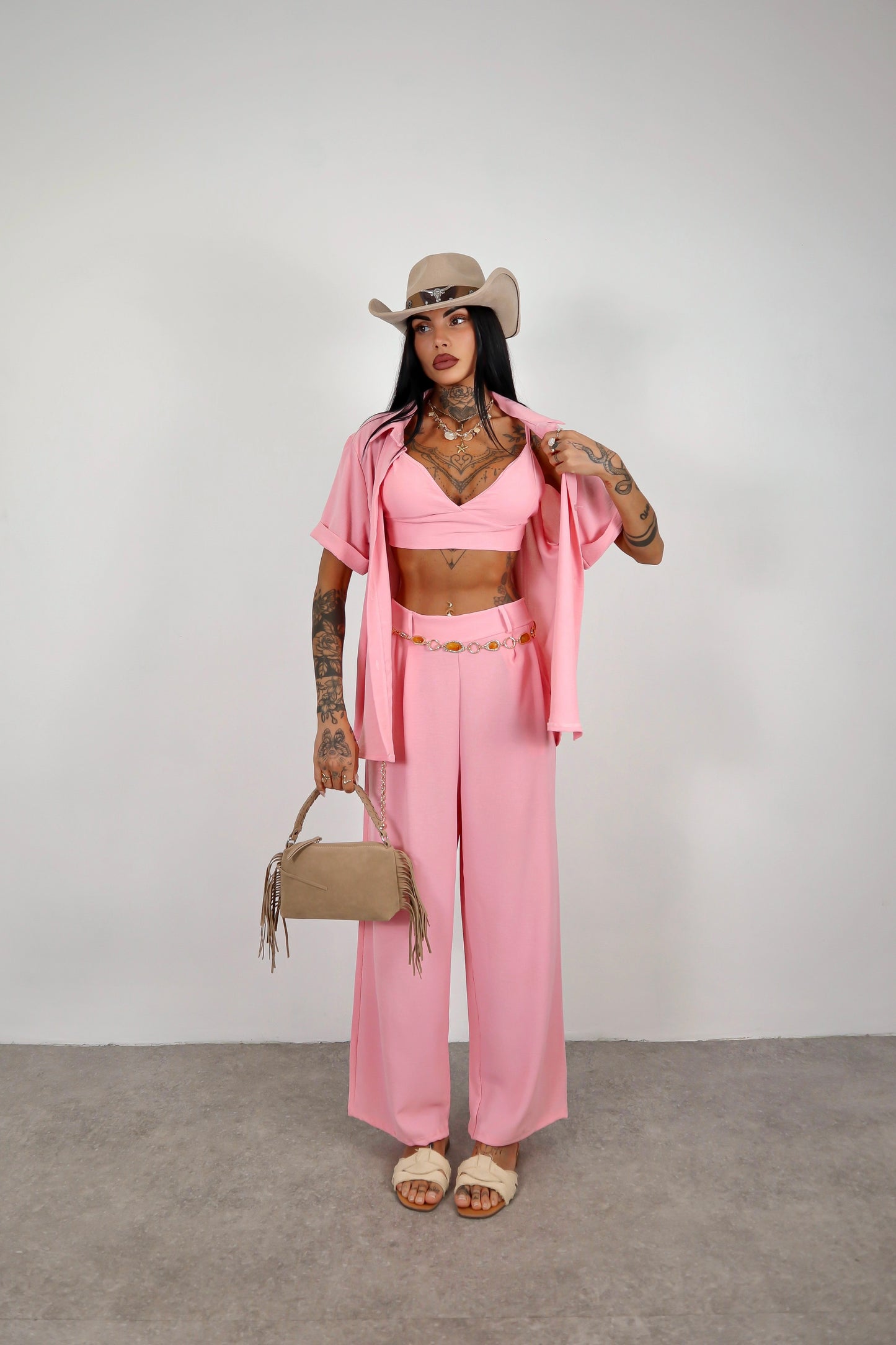 Completo tris Amanda - Rosa