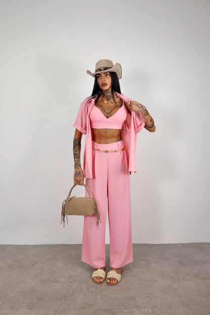 Completo tris Amanda - Rosa