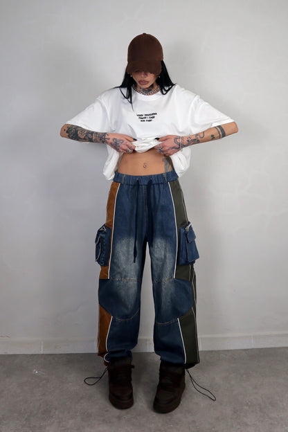 Pantalone Cargo Bicolor