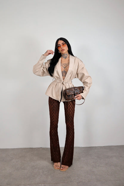 Pantalone pizzo Adele - Marrone