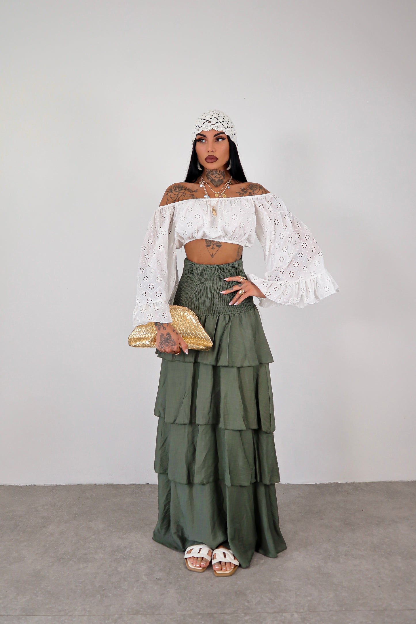 Abito / Gonna Nour - Verde militare