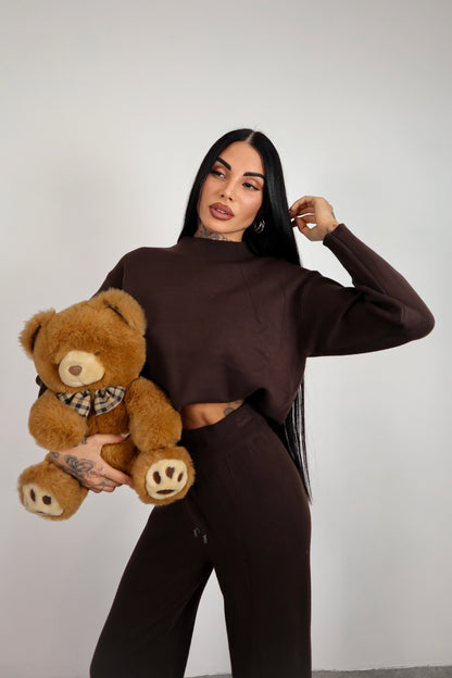 Completo in maglia Dania - Marrone