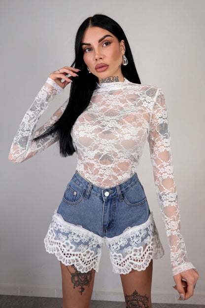 Shorts Denim Romantic