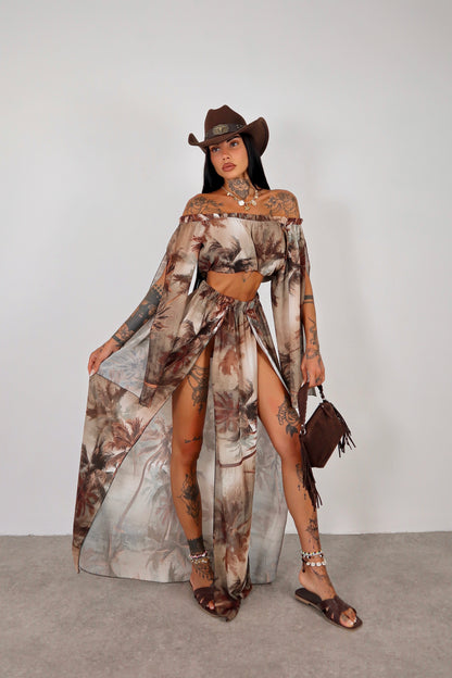 Completo copricostume Gotha -  Marrone