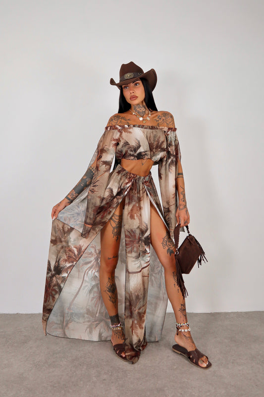 Completo copricostume Gotha -  Marrone