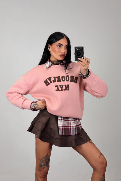 Felpa Brooklyn - Rosa