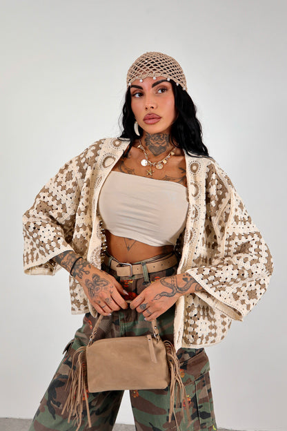 Cardigan Moai - Cappuccino