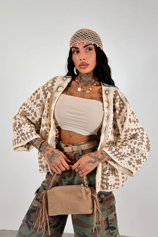 Cardigan Moai - Cappuccino