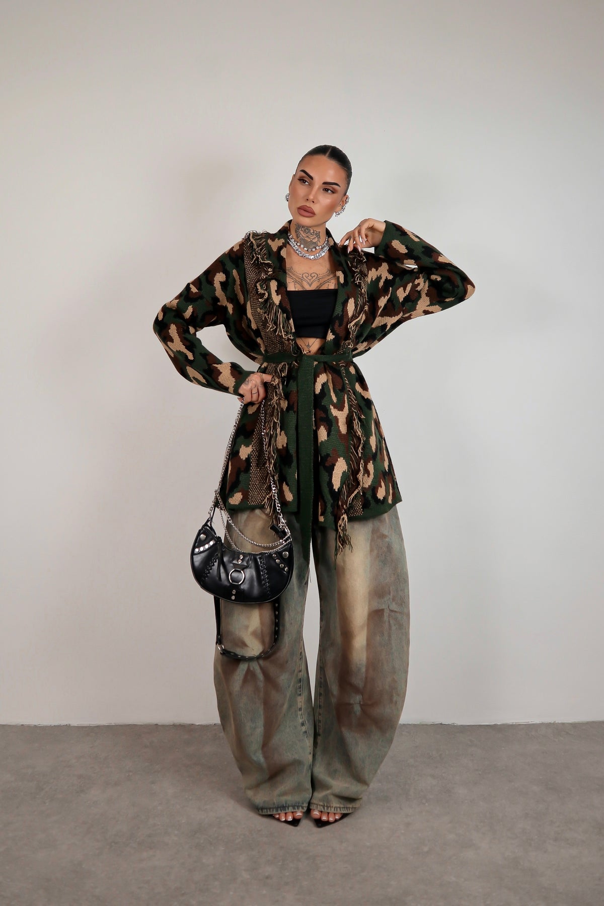 Cardigan Perù - Militare