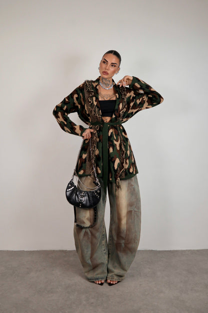 Cardigan Perù - Militare