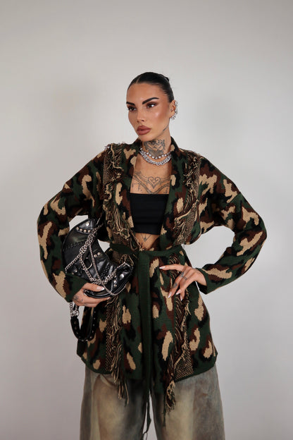 Cardigan Perù - Militare