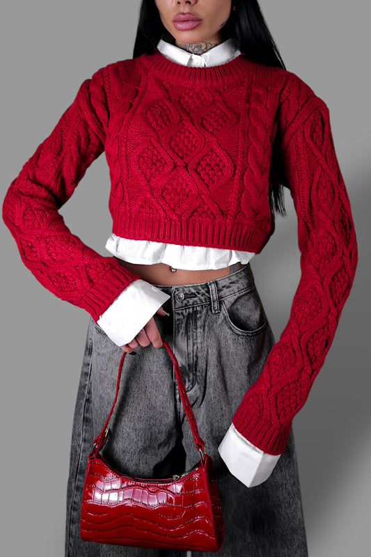 Maglione Combo - Rosso