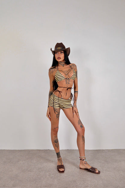 Bikini stripes Palmira - Giallo/Marrone