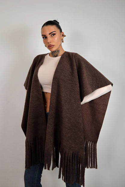 Poncho Indian - Marrone