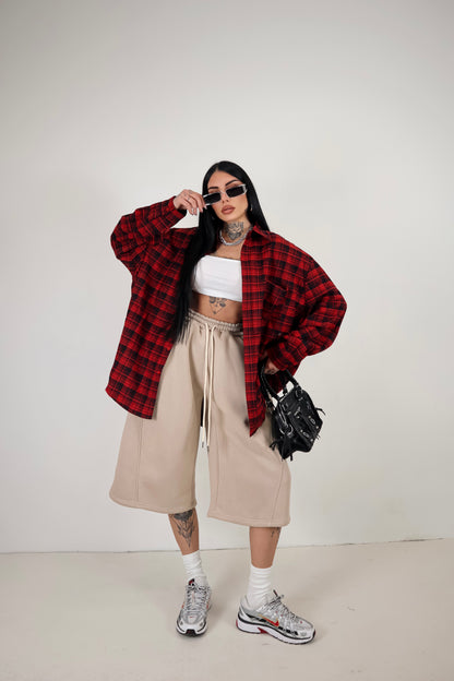 Bermuda Tuta Baggy - Beige