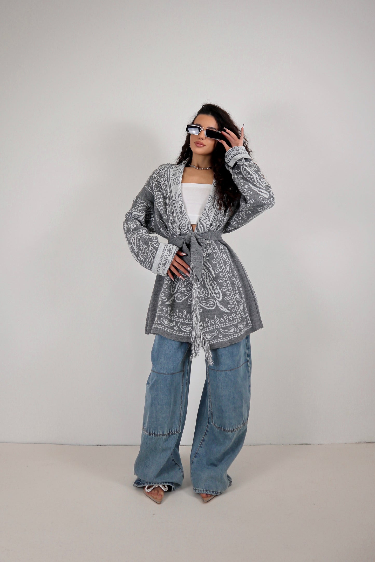 Cardigan Perù - Grigio