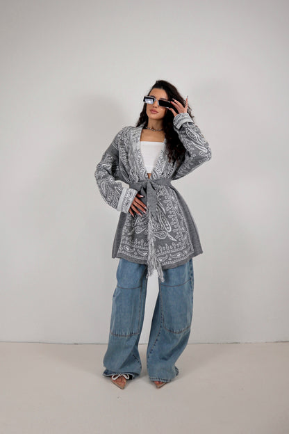 Cardigan Perù - Grigio