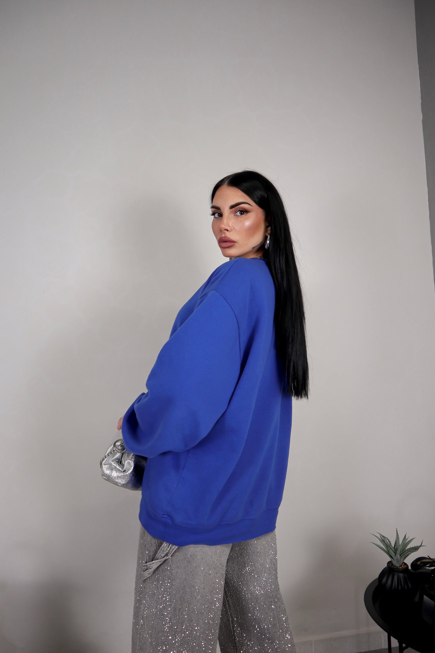 Felpa Unisex Oversize - Blu