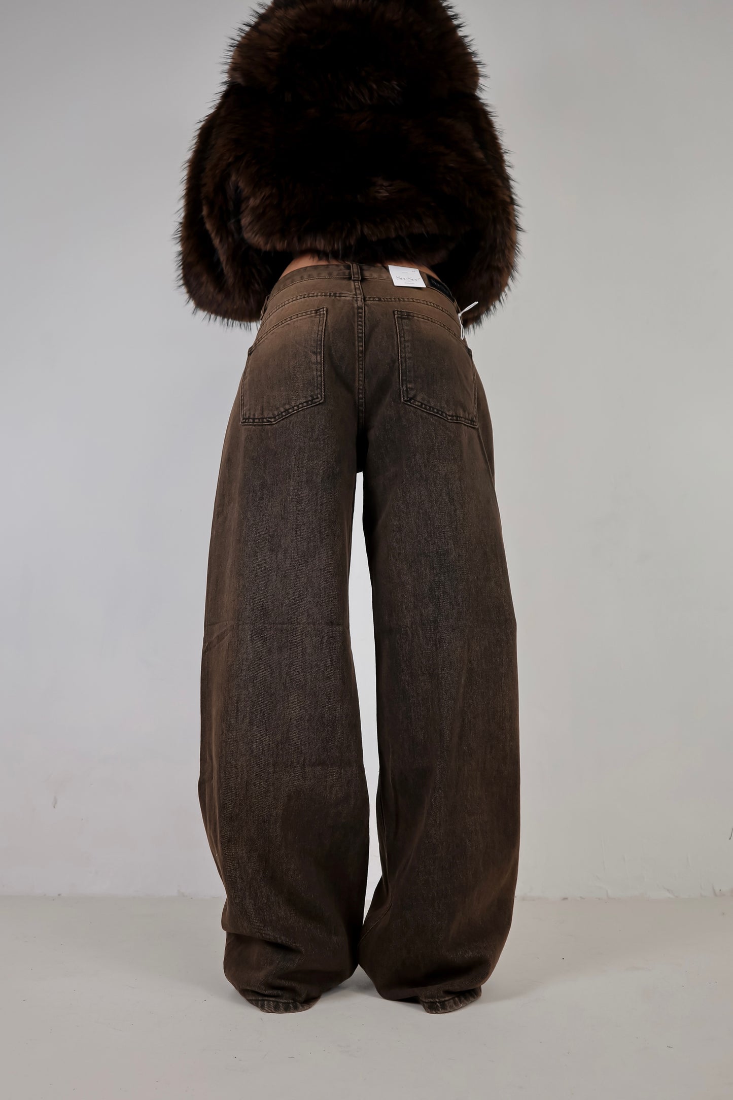 Jeans Wide Leg - Marrone Sabbiato