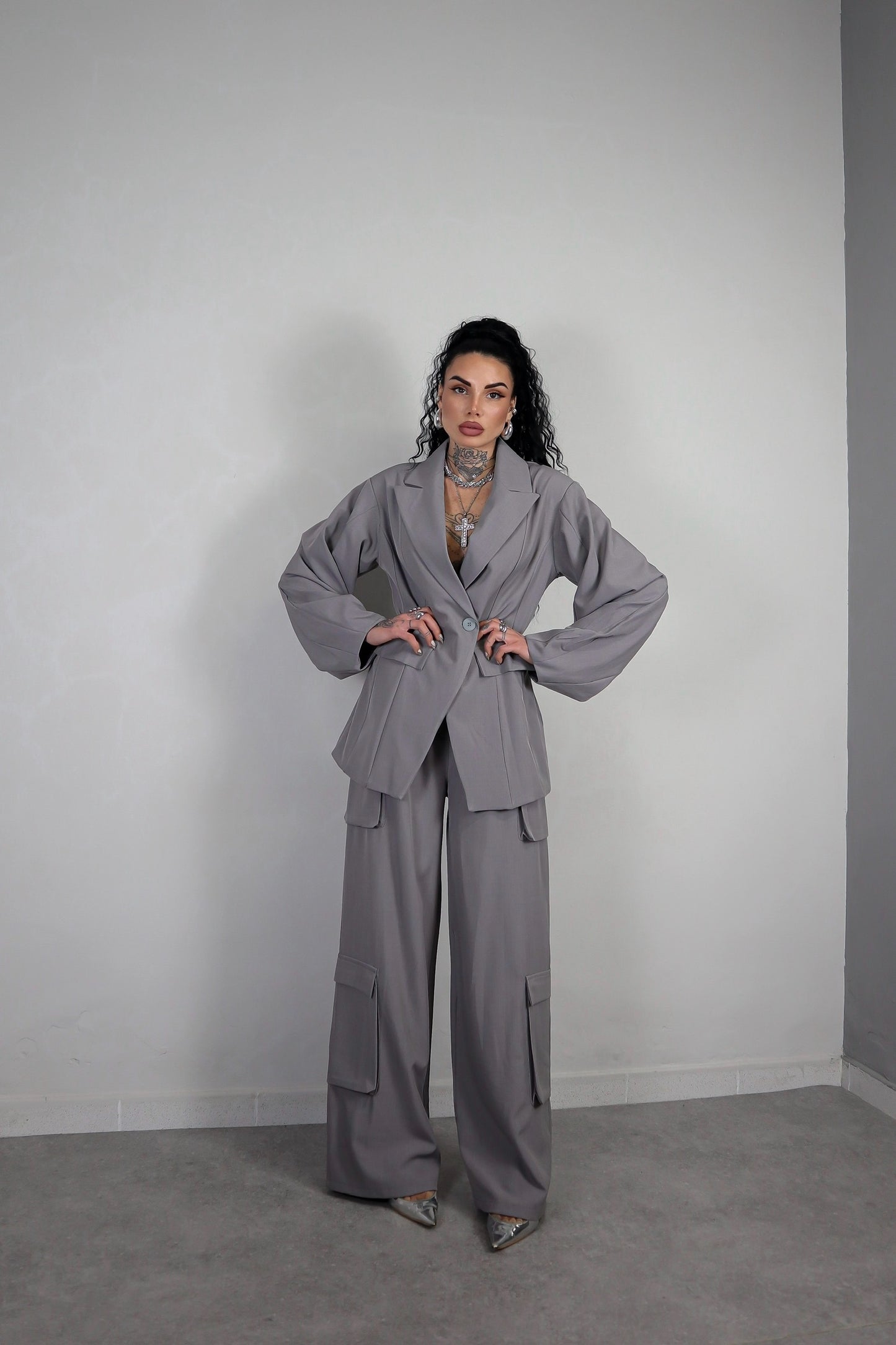 Tailleur Cargo - Grigio