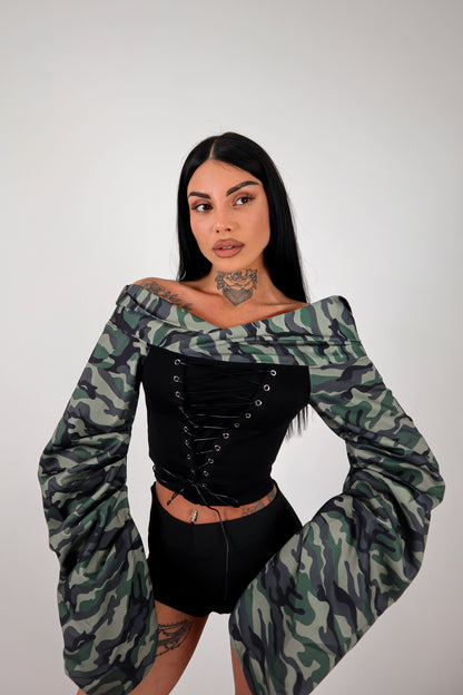 Maglia Corpetto Rhianna - Militare