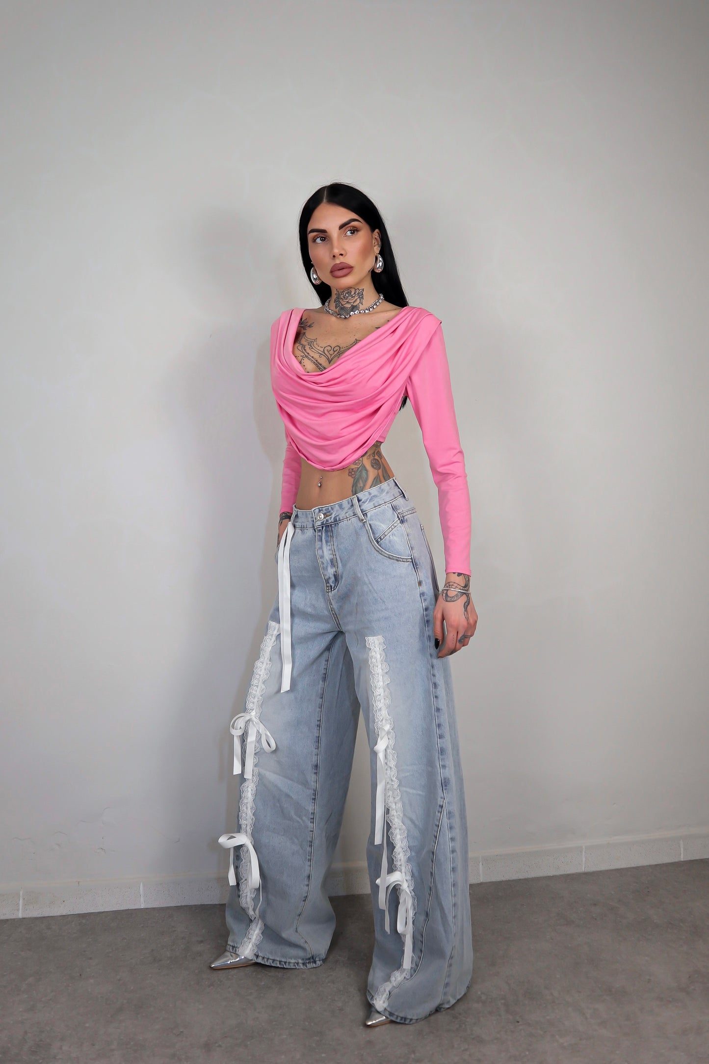 Maglia Crop Eliane - Rosa
