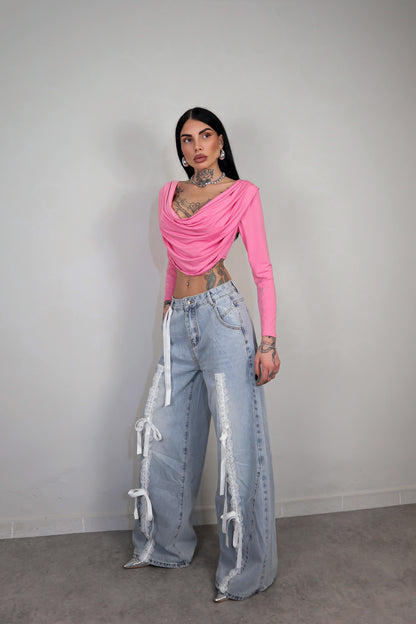 Maglia Crop Eliane - Rosa