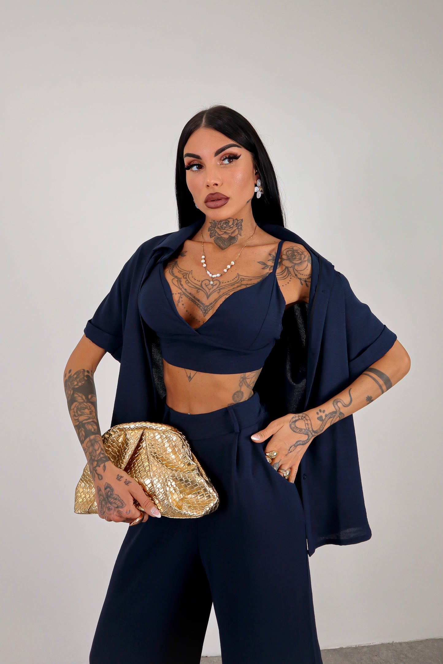 Completo tris Amanda - Blu Navy