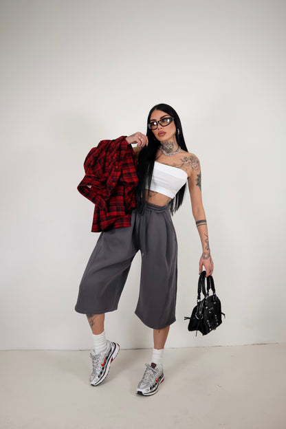 Bermuda Tuta Baggy - Grigio piombo