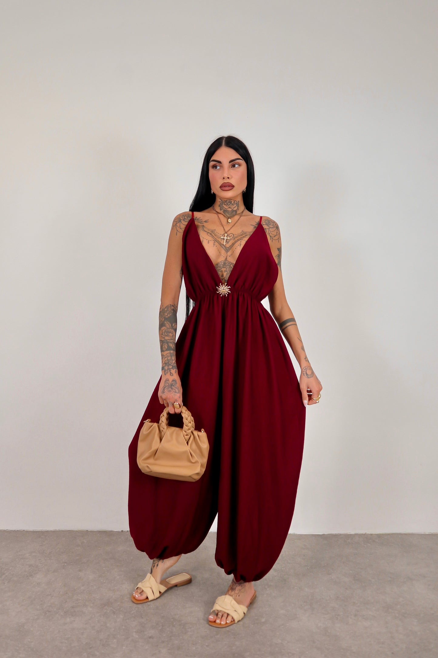 Tuta intera Sole - Bordeaux