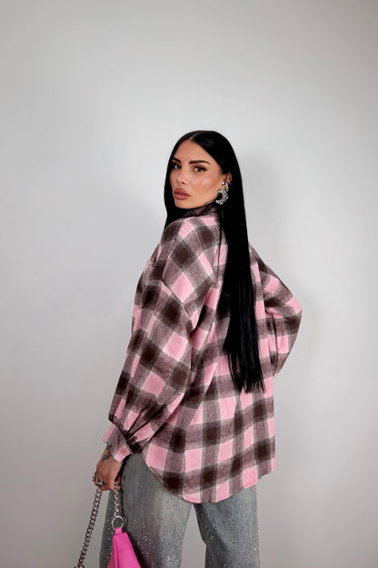 Camicia Tartan Valery - Rosa