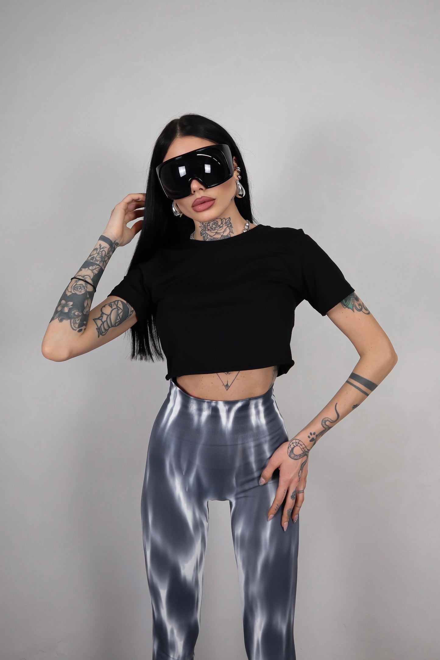 T-shirt Basic Crop - Nero