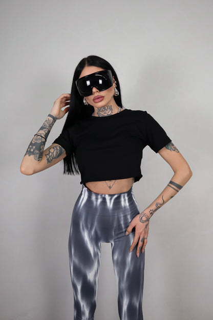 T-shirt Basic Crop - Nero