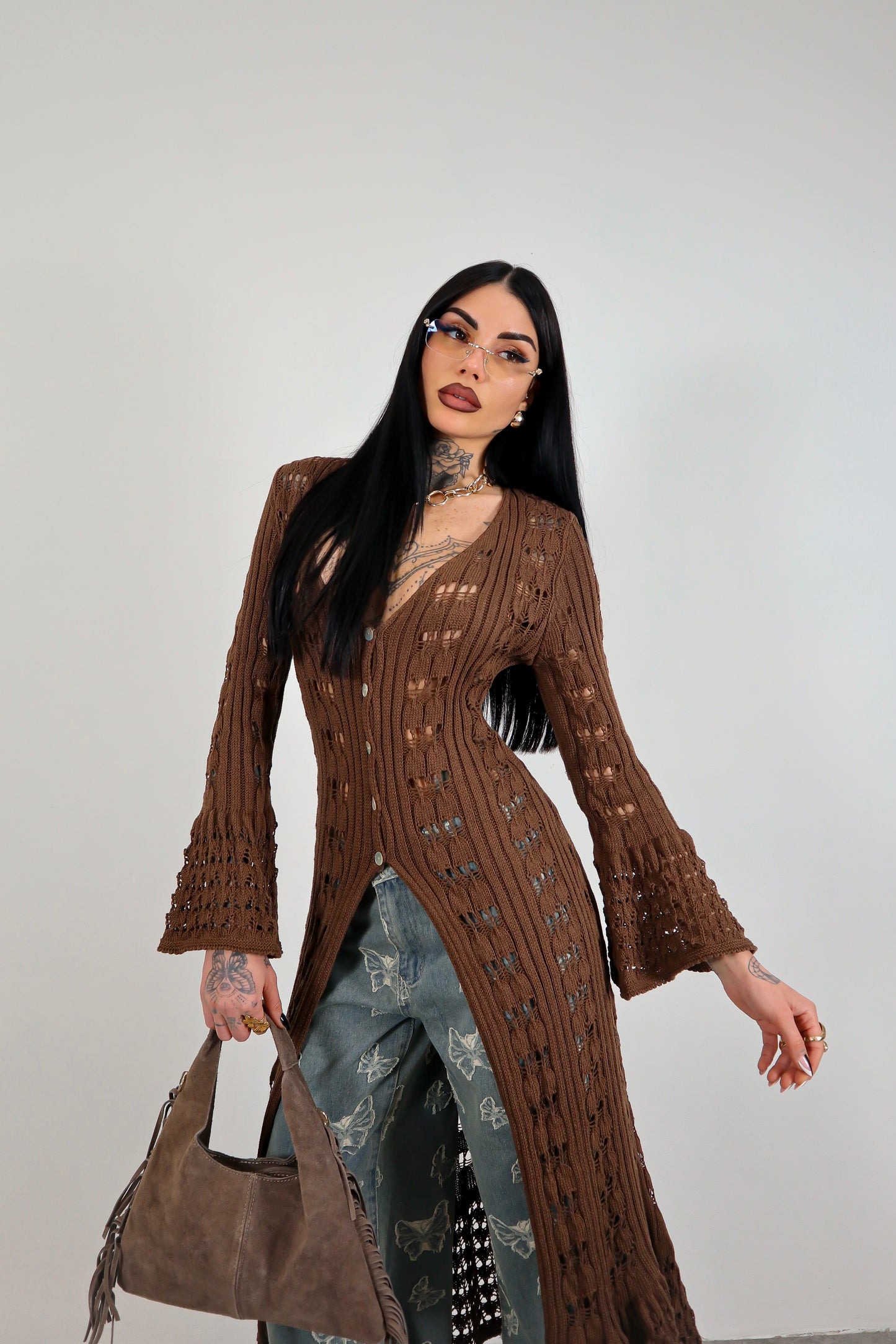 Cardigan Amal - Marrone