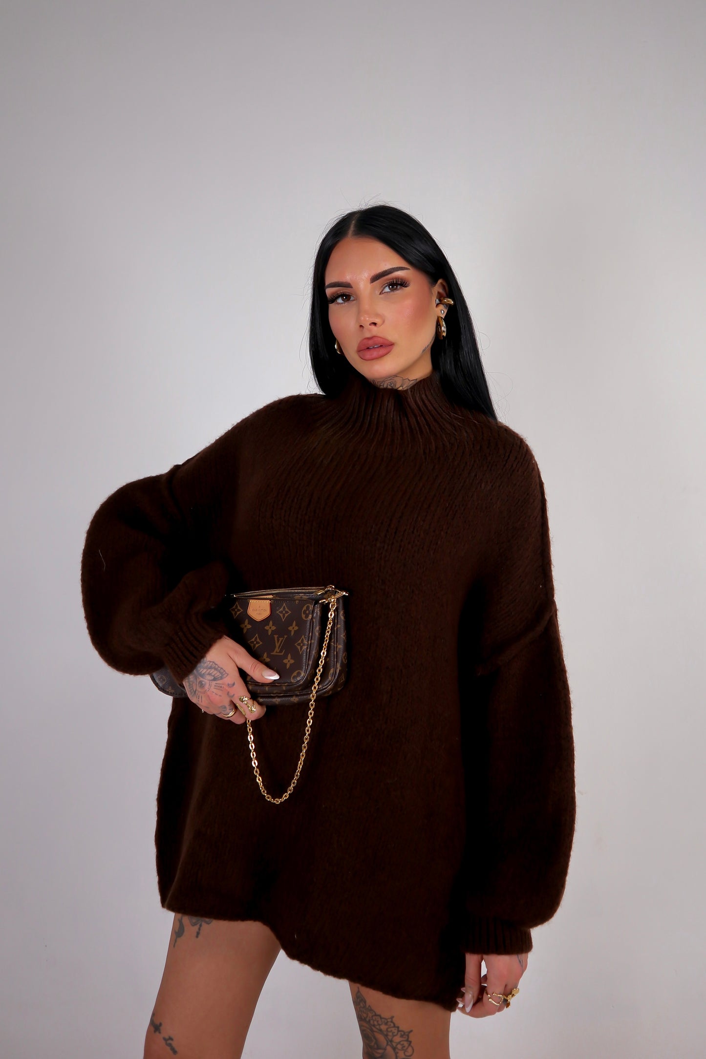 Maglione Maxi Ruby - Marrone