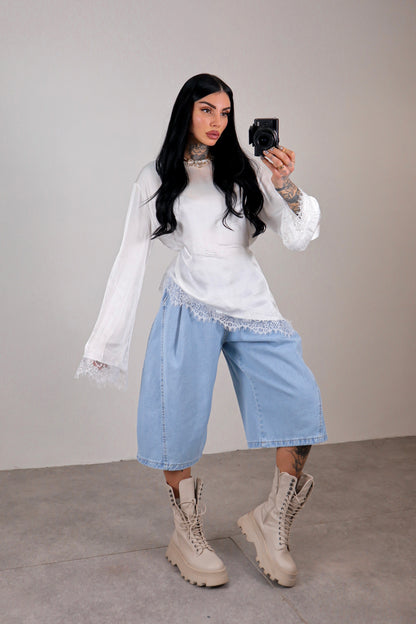 Maglia long sleeve Elegant - Bianco